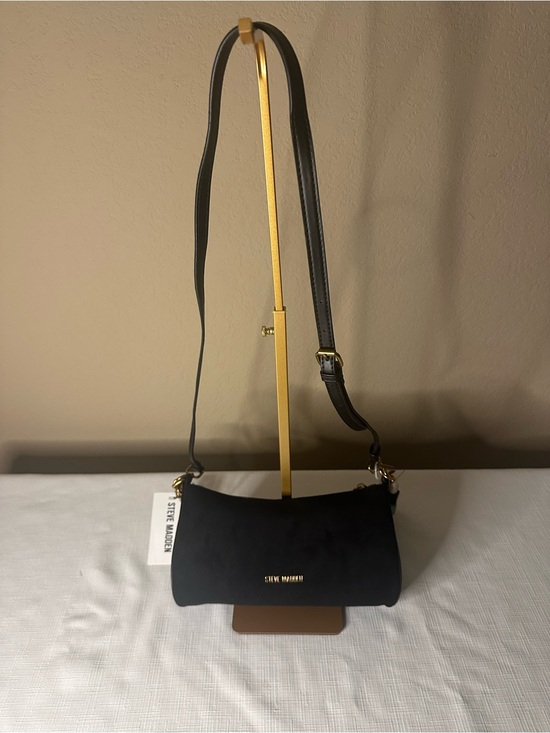 Steve Madden Handbags - Steve Madden Black Suede Shoulder Bag